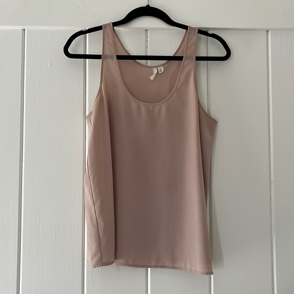 Tan polyester tank top